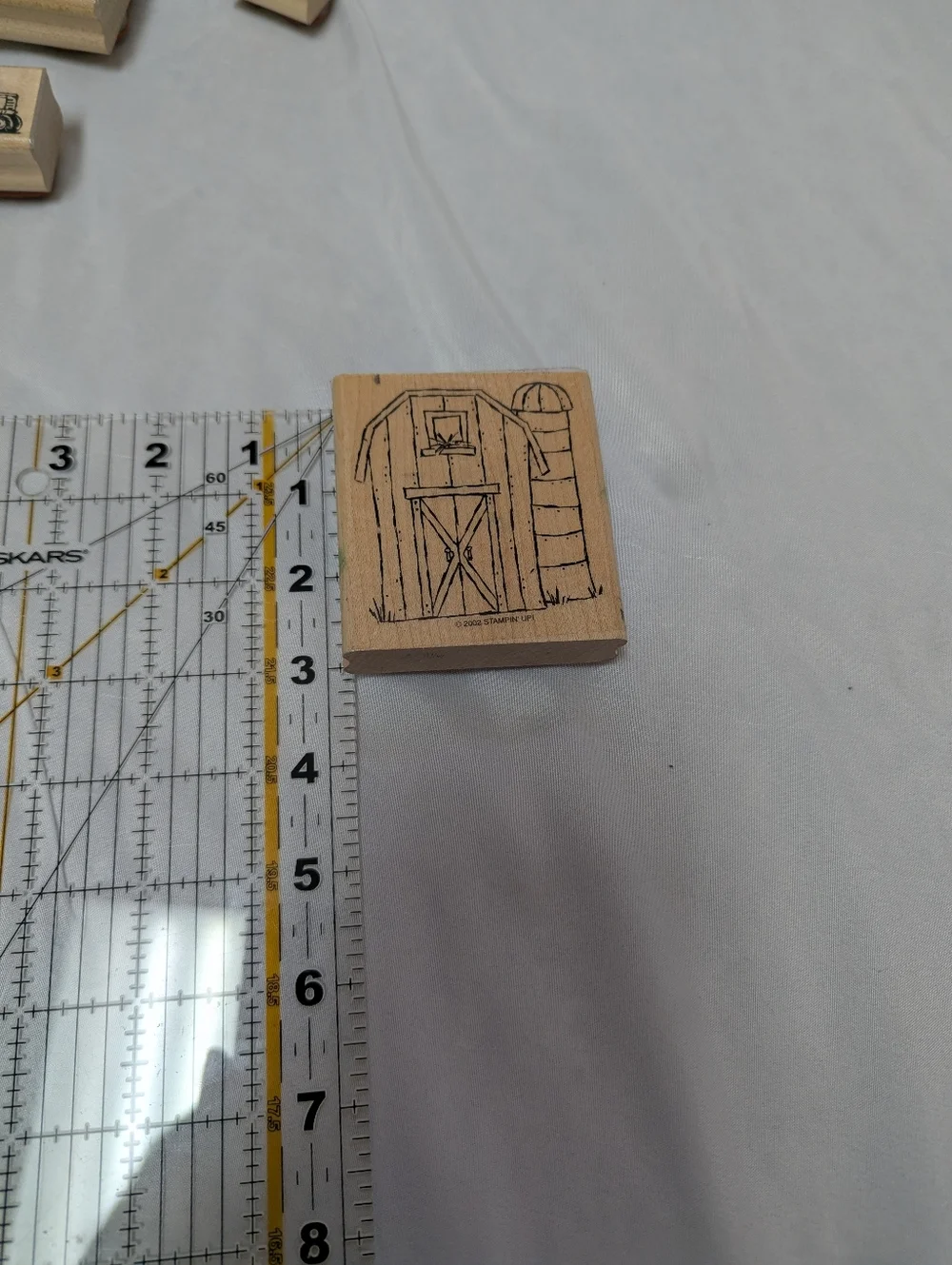 Lot Of 12 2002 Vintage Stampin' Up Wooden Stamps Tractors, Farm Animals Crafting